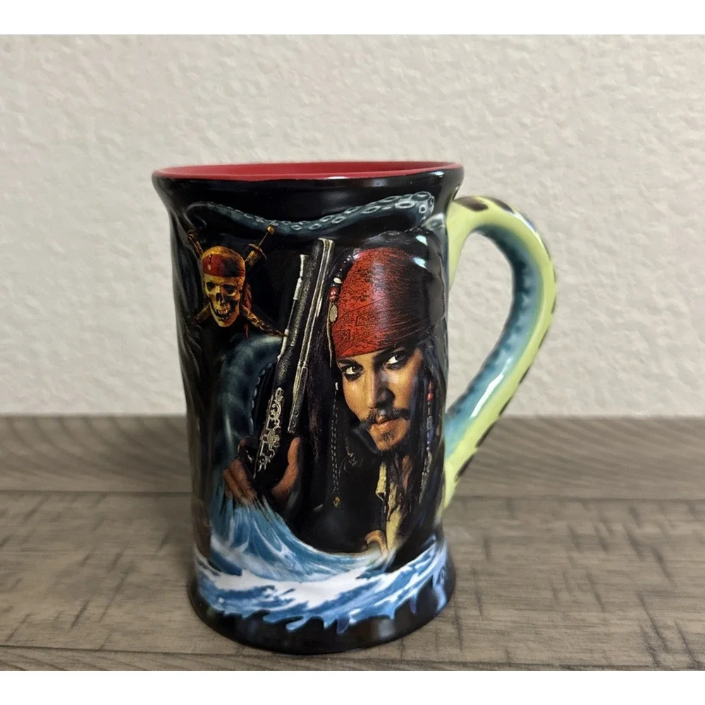 Rare Disney Pirates of the Caribbean Jack Sparrow Jerry Leigh 3D Tentacle Handle
